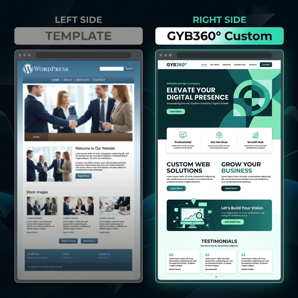 Template vs GYB360° Custom Code Comparison